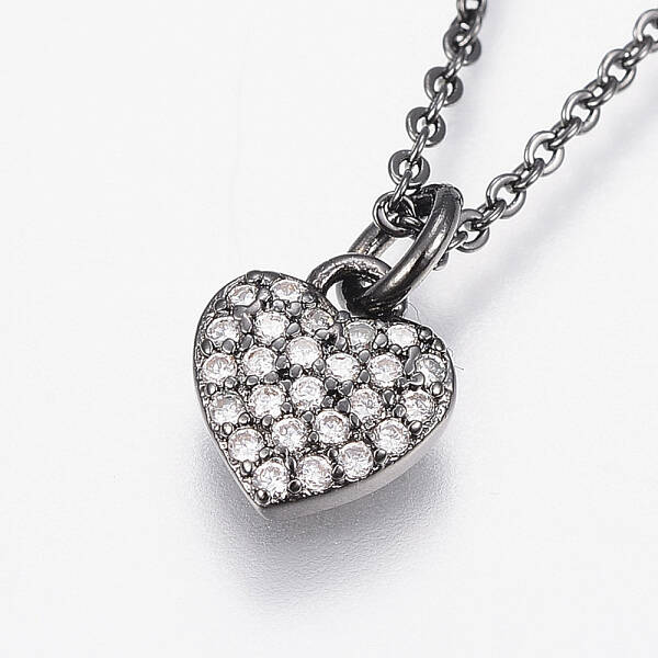 Brass Cubic Zirconia Pendant Necklaces