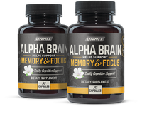 ONNIT Alpha Brain - 2 x 30ct (One Month Supply) - Premium Nootropic Brain Supplement for Men & Women - Caffeine-Free Focus Ca...