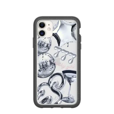 Clear Cosmic Luck iPhone 11 Case With Black Ridge