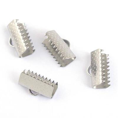 Tarnish Resistant 304 Stainless Steel Ribbon Crimp Ends