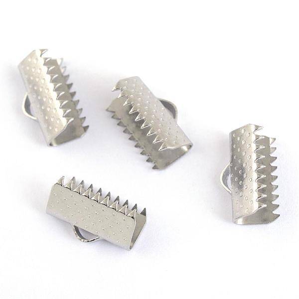 Tarnish Resistant 304 Stainless Steel Ribbon Crimp Ends