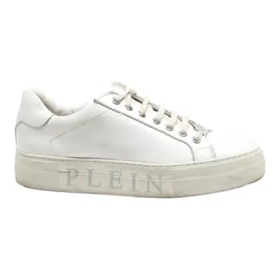 PHILIPP PLEIN Platform Trainers White Leather Womens UK 3