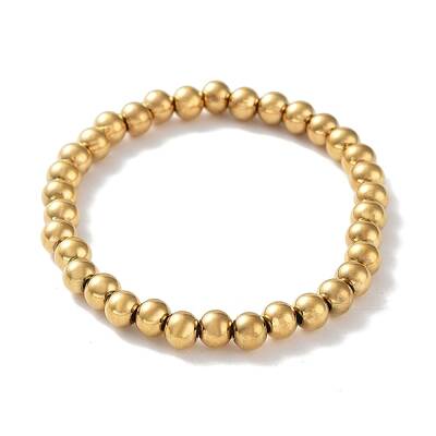 316 Surgical Stainless Steel Round Beaded Stretch Bracelets