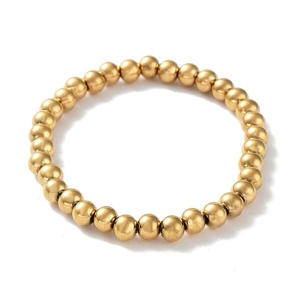 316 Surgical Stainless Steel Round Beaded Stretch Bracelets