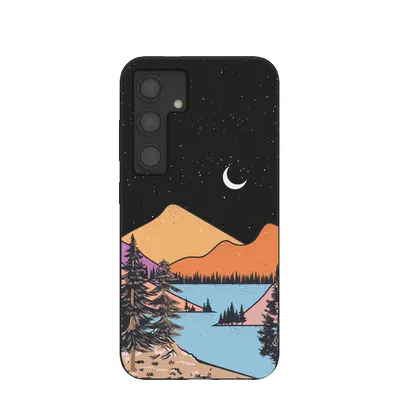 Black Night Trails Samsung Galaxy S24 Case