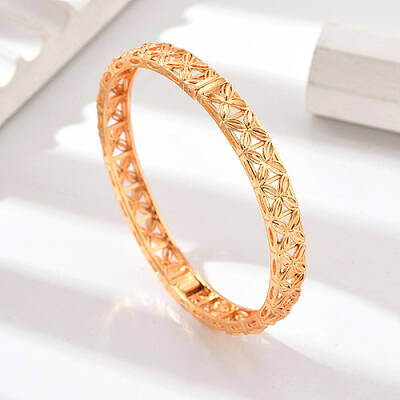 Real 18K Gold Plated Brass Bangles