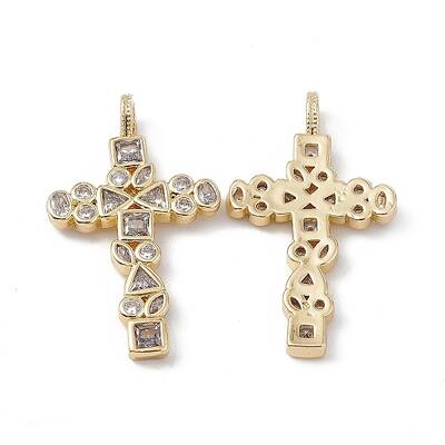 Brass Clear Cubic Zirconia Pendants