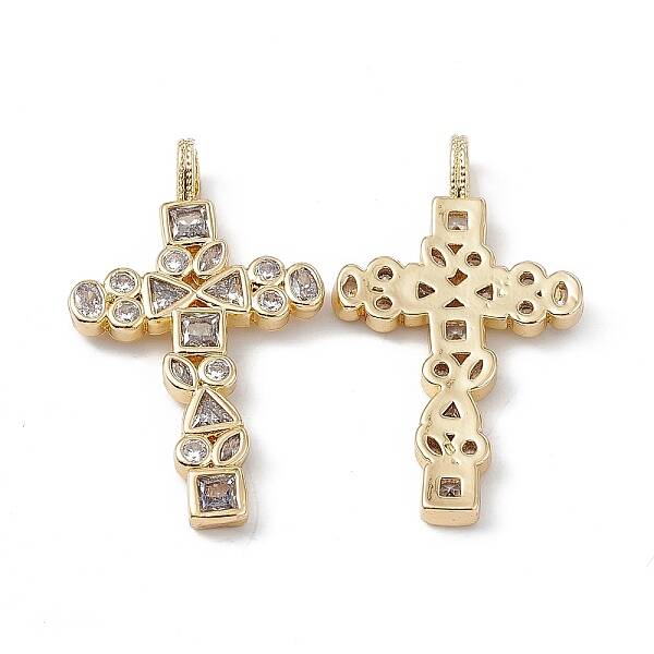 Brass Clear Cubic Zirconia Pendants