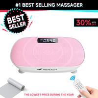 MERACH Vibration Plate Exercise Machine Whole Body Workout Vibration Platform for Fitness Max 330lbs Pink Vibration Home Gym ...