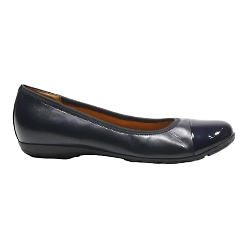 GABOR Ballet Shoes Black Leather Womens UK 4