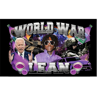 World War Lean 3x5Ft Flag Funny Rapper Tapestry Outdoor College Dorm Bedroom Man Cave Wall Decor Gift Banner with 4 Brass Gro...