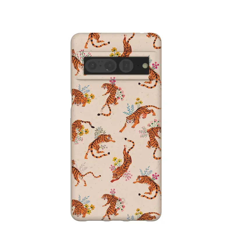 Seashell Whimsical Tigers Google Pixel 7 Pro Case