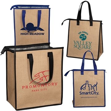 50 Custom Jute Cooler Tote Bag - Insulated & Eco-Friendly