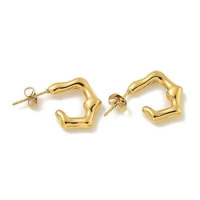 Ion Plating(IP) 304 Stainless Steel Stud Earrings