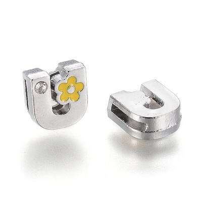 Alloy Rhinestone Slide Charms