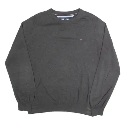 TOMMY HILFIGER Mens Jumper Grey Tight Knit XL