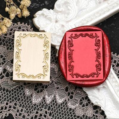Rectangle Flower Frame Brass Stamp Heads