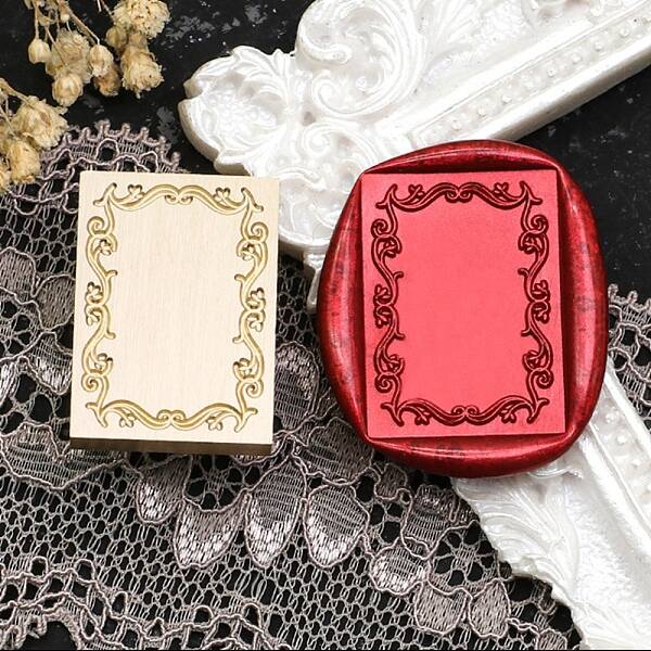 Rectangle Flower Frame Brass Stamp Heads