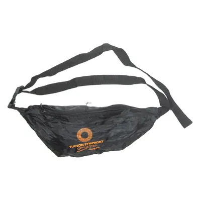 TUCSON SYMPATHY Mens Bum Bag Black Satin Faux Silk