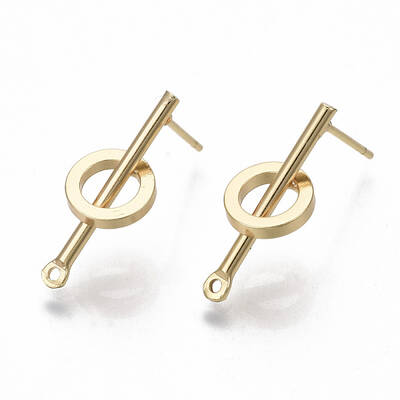 Brass Stud Earring Findings
