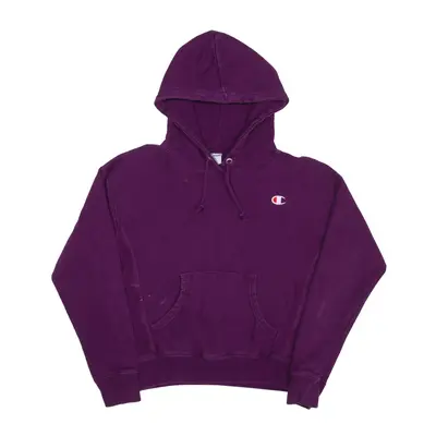 CHAMPION Reverse Weave Hoodie Purple Pullover Womens S