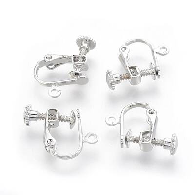 Racking Plated Brass Clip-on Earring Findings