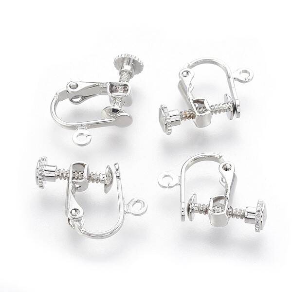 Racking Plated Brass Clip-on Earring Findings