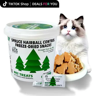 RLG 27 Treats -Serve Packs - Fresh Small-Batch Spruce Fiber Freeze-Dried Cat Treats foćHairball Control, Dental Care & Di...