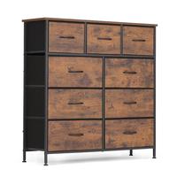 [Jocoevol Home] Fabric Organizer dresser with 9 Drawers - Steel Frame, Wood Top, Easy Pull Handles, Bedrooms, hallways, close...