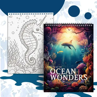 Sea World Theme Coloring Painting, 1 Count Experience The Stunning Beauty Of Sea World, Thanksgiving Perfect Gifts