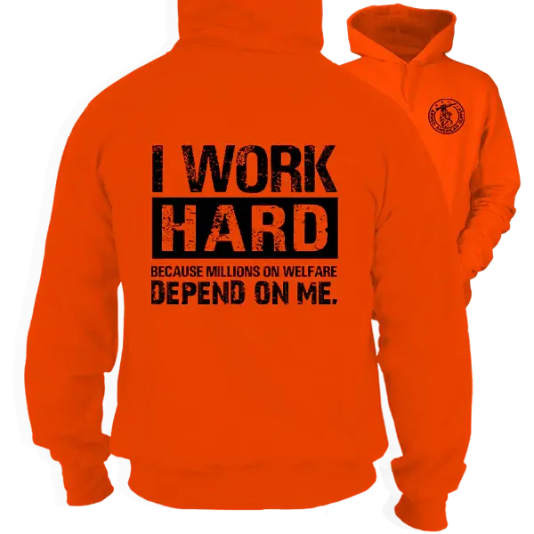Welfare -Safety Orange Hi-Vis Hoodie