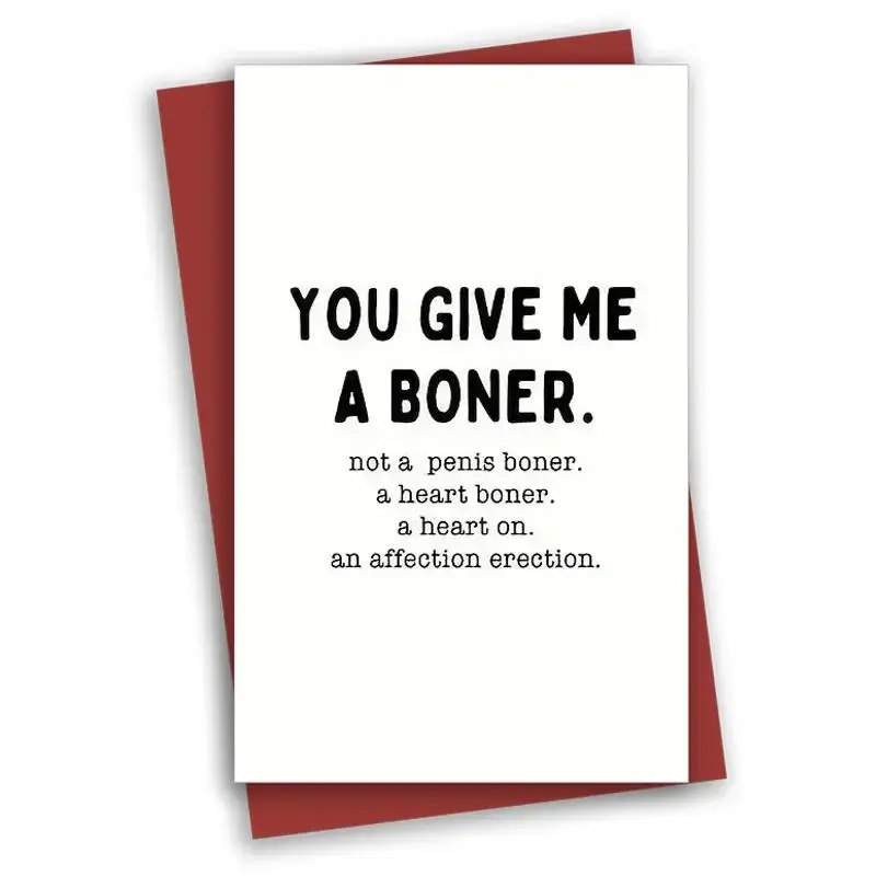 Anniversary Greeting Card with Envelope, 1 Count Creative Funny Letter Pattern Anniversary Card, Humorous Gifts for Anniversa...