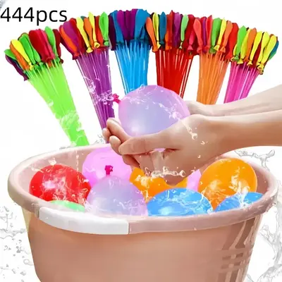 Colorful Water Balloon, 444pcs/set Random Color Water Balloon, Party Supplies for Birthday Wedding Festival Graduation, Kiddi...