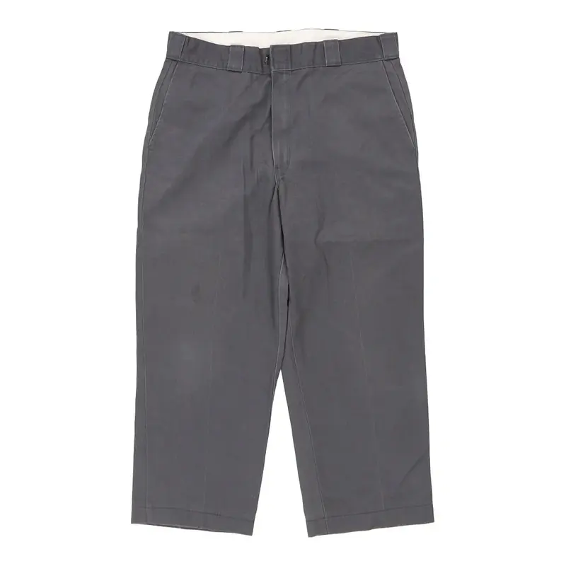 Dickies Trousers - 36W 26L Grey Cotton Blend