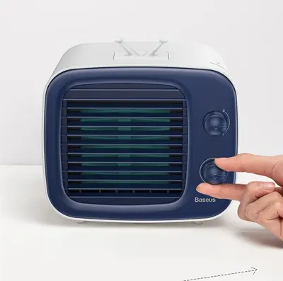 Portable Air Conditioner Mini Quiet AC Unit For Small Room 3 Speeds | Color: Blue