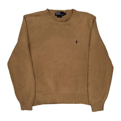 Polo By Ralph Lauren Jumper - XL Beige Cotton