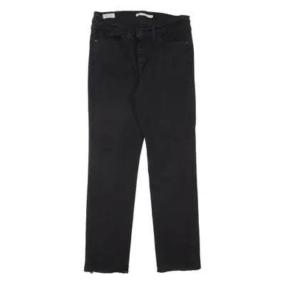 LEVI'S 724 High Rise BIG E Womens Jeans Black Regular Straight W30 L27