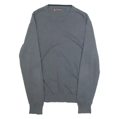 BEN SHERMAN Mens Jumper Grey Tight Knit L