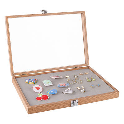 Wood Presentation Boxes for Badge Storage and Display