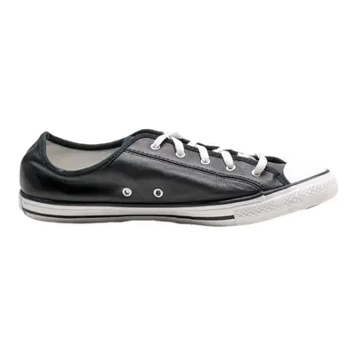CONVERSE Low Top Trainers Black Leather Womens UK 6