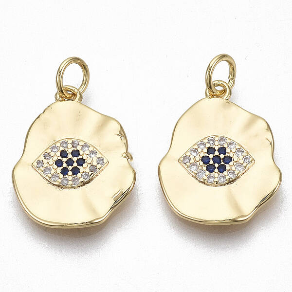 Brass Micro Pave Cubic Zirconia Pendants