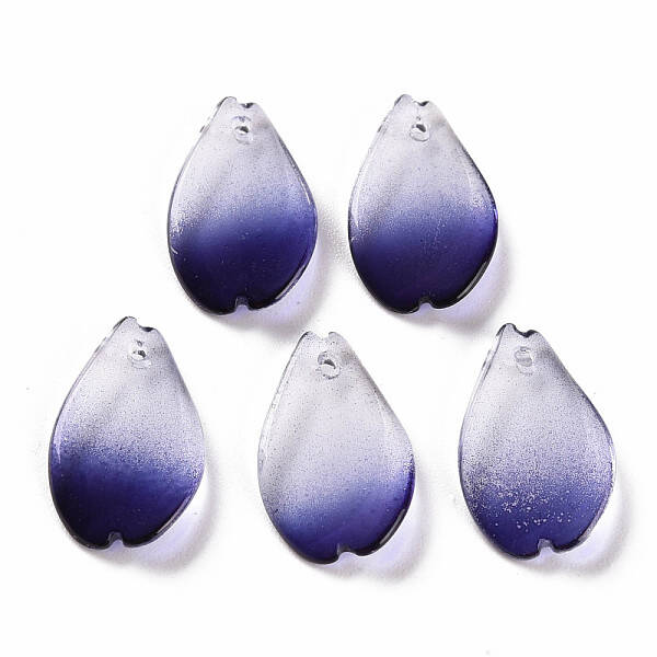 Two Tone Transparent Spray Painted Glass Pendants
