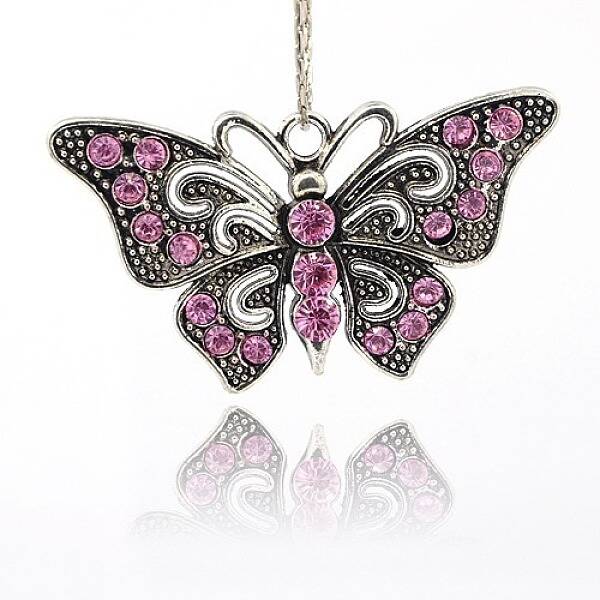 Vintage Butterfly Pendant Necklace Findings