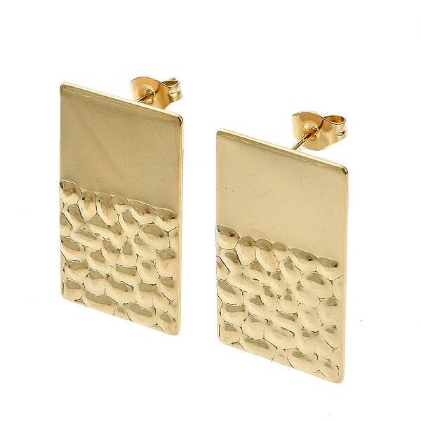 Ion Plating(IP) 201 Stainless Steel Stud Earrings