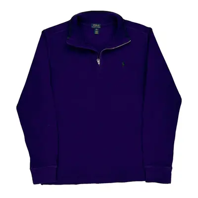 Age 13-14 Polo By Ralph Lauren 1/4 Zip - XL Blue Cotton