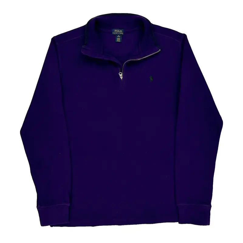 Age 13-14 Polo By Ralph Lauren 1/4 Zip - XL Blue Cotton