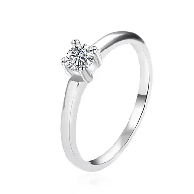 Agato AGT-R05W Zircon Silver Ring - Circuit: 56mm