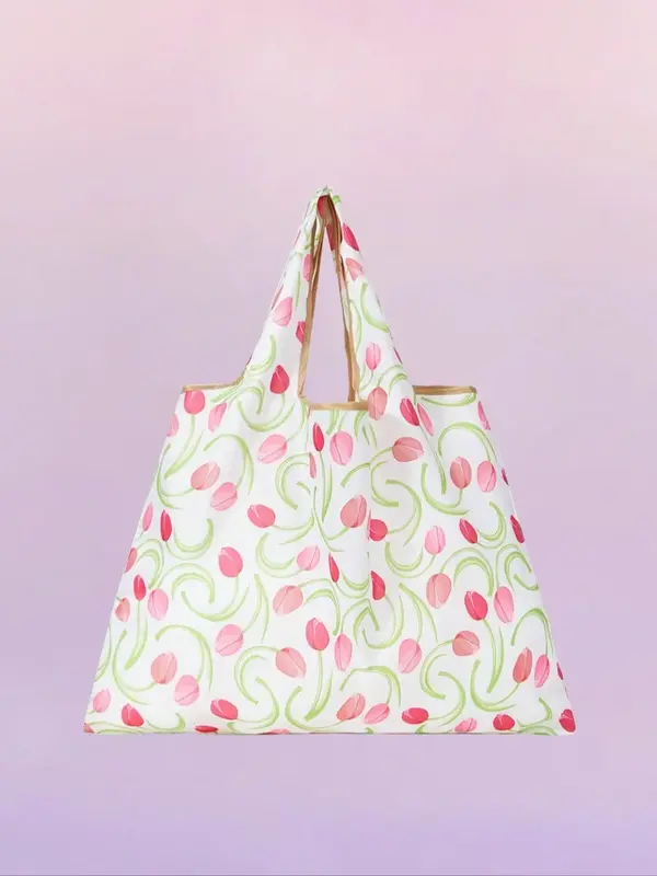 Trendy All Over Print Large Capacity Tote Bag, Casual All-match Shopping Bag for Women & Men, Portable Outdoor Shopping Stree...