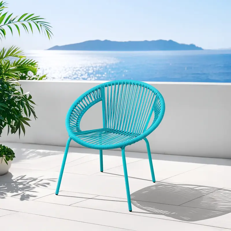 For Living Kids' Chair, Stackable, Lake Blue, 110-lb Capacity