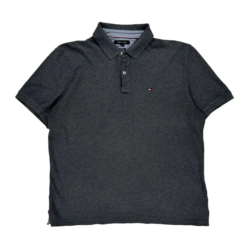 Tommy Hilfiger Polo Shirt - XL Grey Cotton